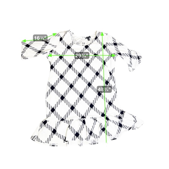 Ashley Stewart Black & White Gingham Ruffle Hem Midi Dress NWT Size 34/36 - Picture 9 of 9